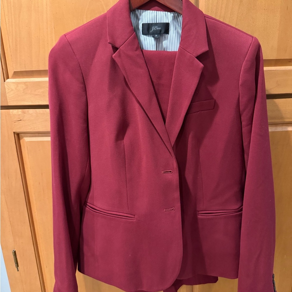 J. Crew Women's Maroon Tailored Suit - stretches